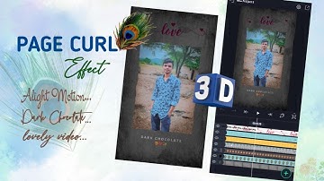 Page curl | new trending status video | alight motion video editing | 3D video #ashugraphic