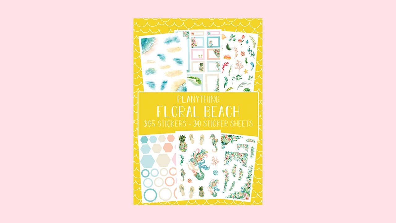 FLORAL BEACH - Planything Sticker book - Flip through