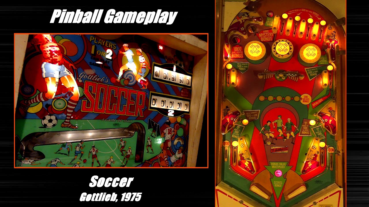 Soccer pinball machine gameplay + commentary (Gottlieb, 1975) YouTube