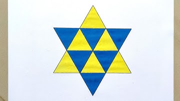 How to Draw Simple Triangle Pattern by Compass and Scale | Geometric Pattern Six Point Star Pattern