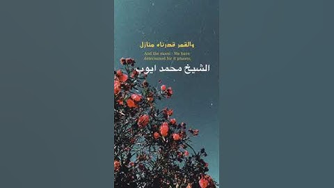 تلاوة الشيخ محمد ايوب من سورة يس