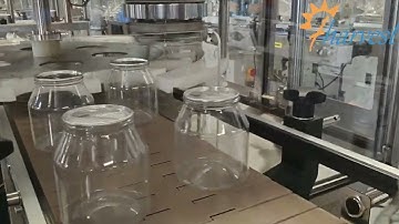 #Double head servo easy peel off lid seaming machine, Plastic container closing machine manufacturer