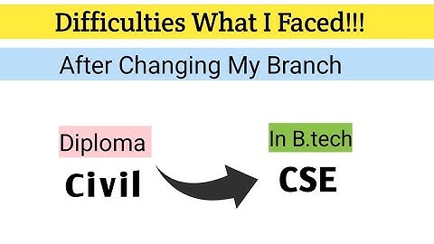 Difficulties If you Change Branch After Diploma!!! || Can We Pick up?? || Disadvantages || #mrshiva