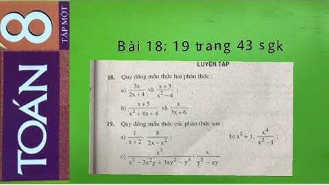 Giải bài 19 sgk toán 8 tập 1 trang 43 năm 2024