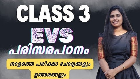 Class 3 evs second term exam questions paper/STD 3 EVS Christmas exam/class 3 parisarapadam exam 