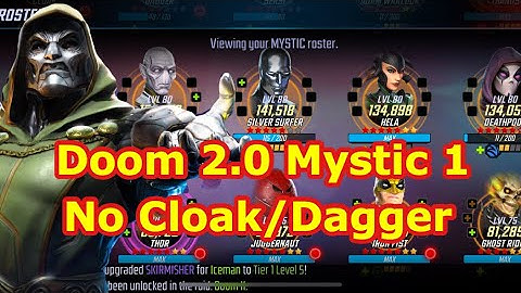 Doom II Raids | Mystic Node 1 - No Cloak & Dagger | Doom 2.0 - One Shot - Marvel Strike Force - FTP