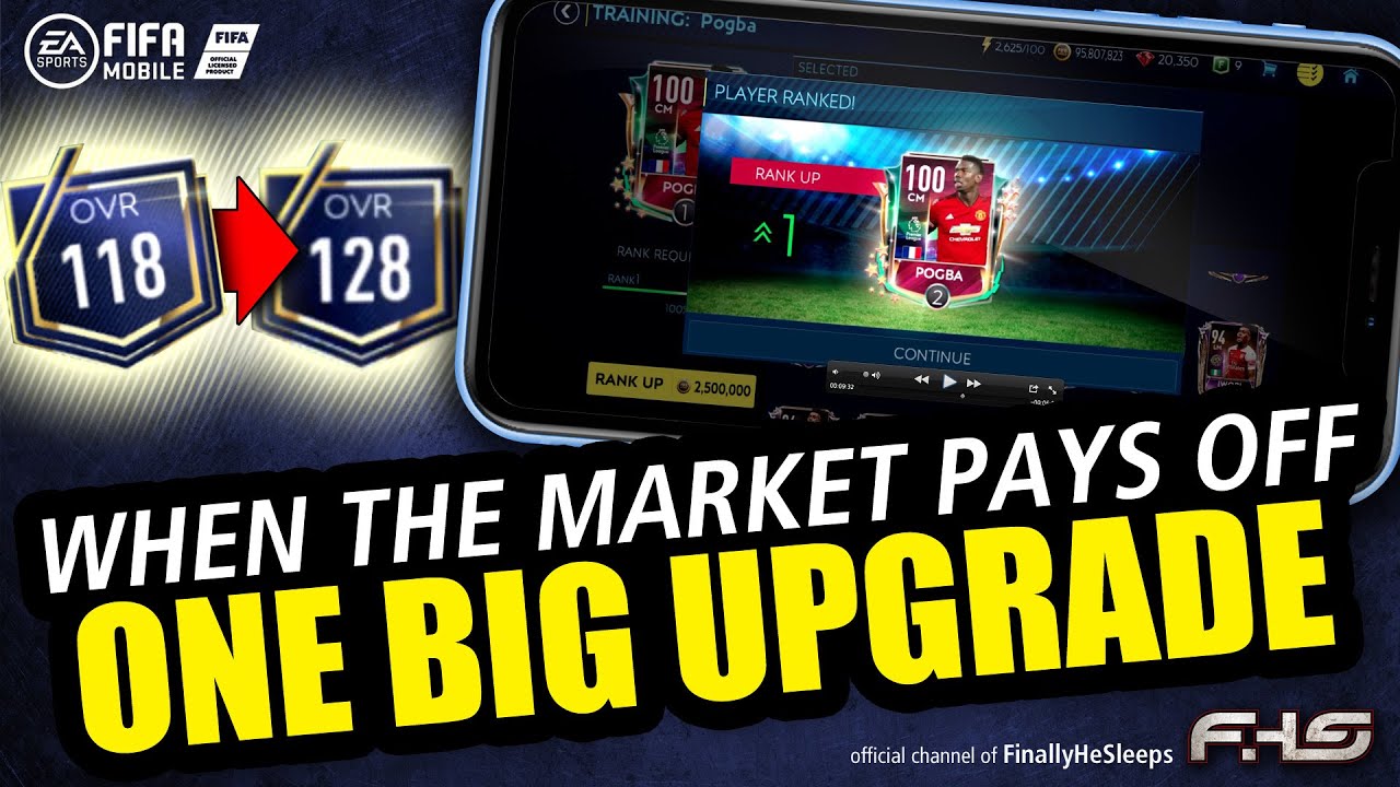 FIFA Mobile - CASHING IN ON MARKET INVESTMENTS for a HUGE One-Day 10 OVR Upgrade!