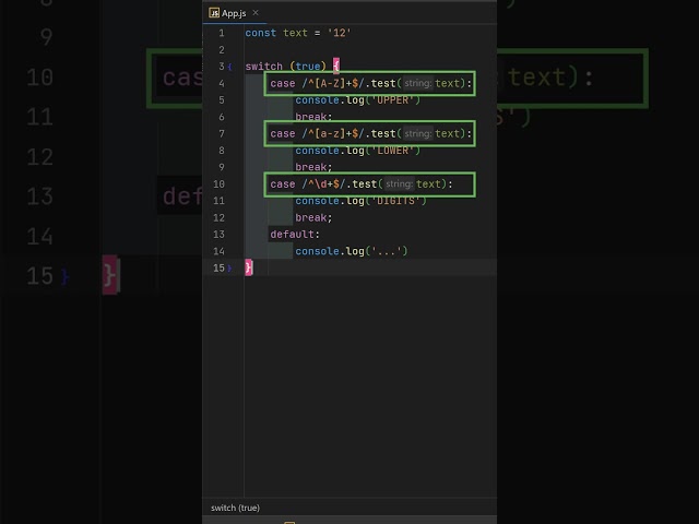 W JavaScript możesz używać rozbudowaną wersję instrukcji switch!
