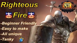 [3.21] The Best Righteous Fire Juggernaut Build (Unique Only - Beginner Friendly) - Path of Exile