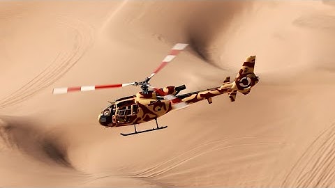 3 Gazelle Helicopters 341F2 Low Level Desert and Canyon Carving