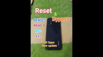 Bypass FRP OPPO RENO 4 /RESET and REMOVE ACCOUNT GOOGLE 2021 - ALL OPPO. 100% DONE