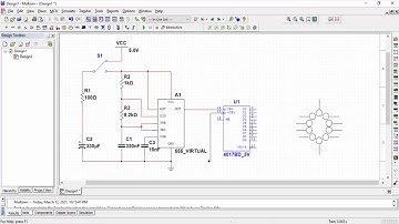 Electronic roulette circuit simulation