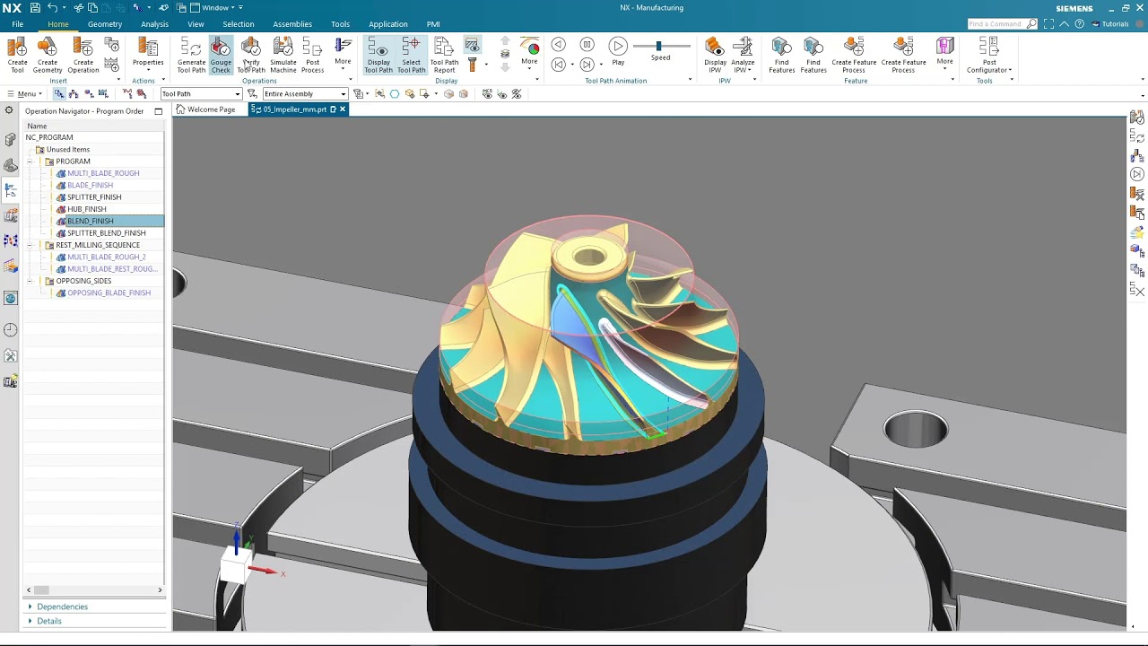 G Code Driven Machining Simulation In NX CAM YouTube