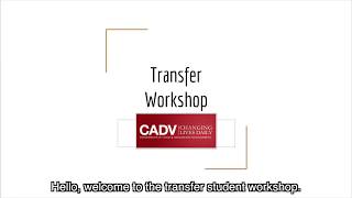 CSUN CADV Transfer Student Workshop