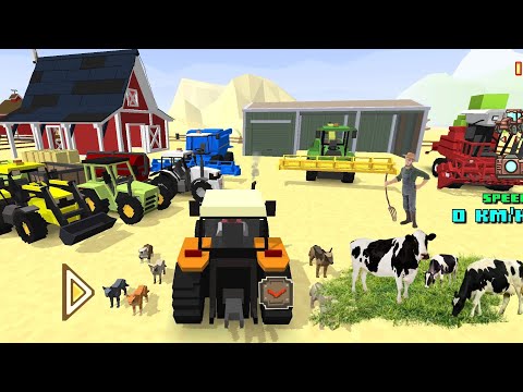 Blocky Farm & Racing New Update - All day I searched for the group of stray cows on the farm 4K