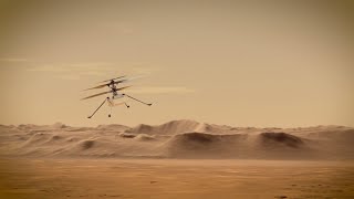 Ingenuity Mars Helicopter&#39;s Flight 13: Zoomed-In View From Perseverance