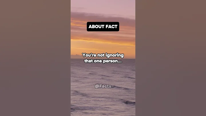 You're not ignoring that one person #realtionshipfacts #facts #psychology #trending
