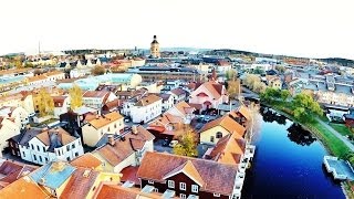 Flygfilm Över Falun I Dalarna