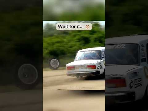 Rally Drift Gone Wrong – Lada Loses a Wheel! 😱🛞#rally #rallying