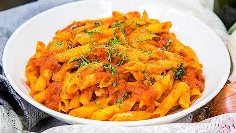 Debbie cooks Quinoa Penne with Savory Tomato-Basil...