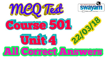 614. MCQ Test, Course 501, Unit 4, All Correct Answers