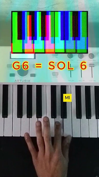 Como tocar acorde de Sol 6 en el teclado - clases de piano #teclado #