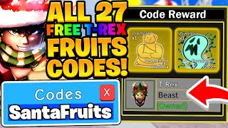 ALL 27 SECRET FREE T REX DEVIL FRUITS CODES IN BLOX FRUITS! Roblox