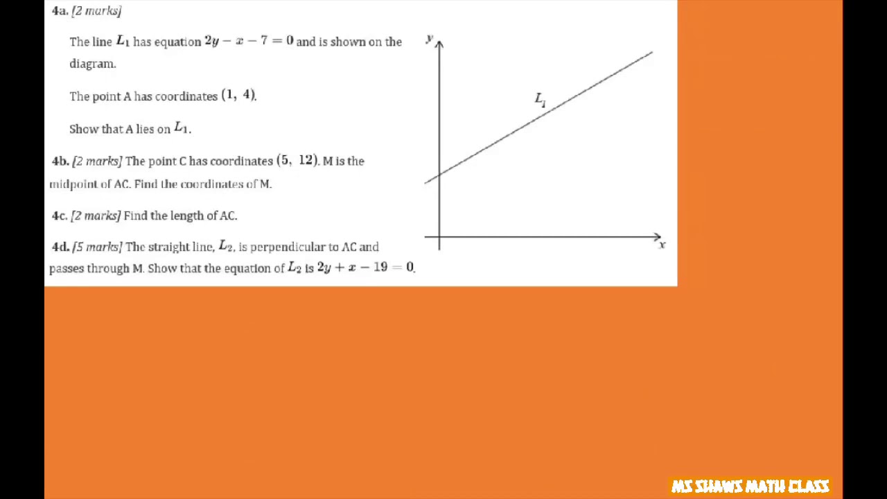 Review Gradient of Linear Function. Perpendicular Lines. Math Studies ...