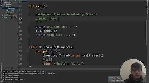 Flask REST API with Threadding |  Run task in background