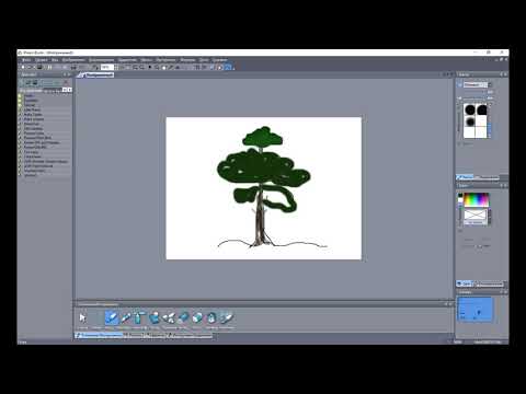 Рисуем дерево в графическом редакторе Photo Brush