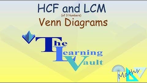 The Learning Vault - HCF and LCM - Venn Diagrams