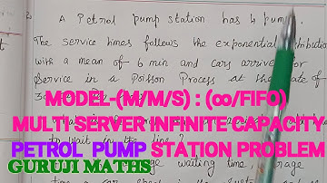 Queueing theory_ Multi server infinite capacity| Petrol pump problem| don