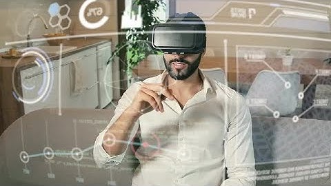 Man Using Hologram Control Panel Stock Video