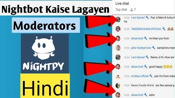 Nightbot kaise lagayen, how to make moderator on youtube live stream in hindi, moderator in Youtube