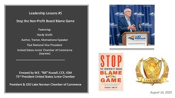 Leadership Lesson #5 with Hardy Smith Stop The Nonprofit Board Blame Game