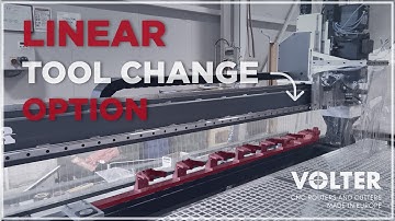 Linear tool change option for CNC routers (VOLTER L - series)