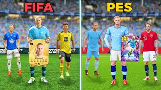 Celebrity Erling Haaland Evolution - FIFA vs PES | 2020 - 2025 Profile