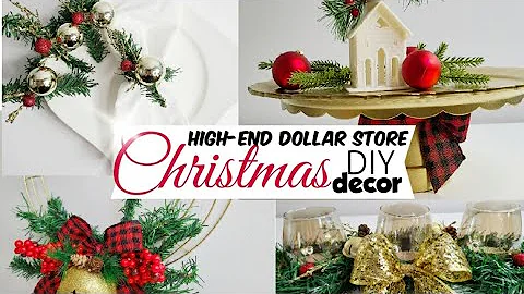 🎄 High-end Dollar Tree CHRISTMAS DIY | Red and Gold CHRISTMAS Decor