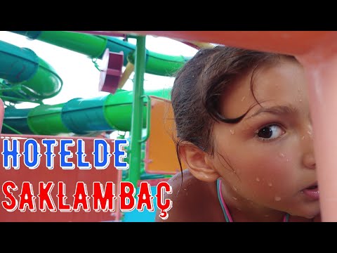 HOTEL AQUAPARKINDA SAKLAMBAÇ OYNADIK. Elif ile Eğlenceli Video #EvdeKal #SendeOyna #SendeYap