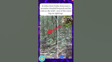 🌿🐾 Rare Clouded Leopard & Cubs Captured on Camera!