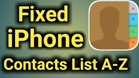 iPhone Contacts List ascending Order A-Z || Contacts Settings || Apple info