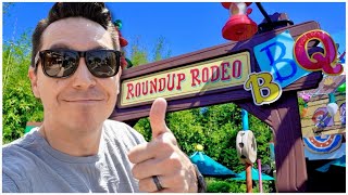 Checking Out Roundup Rodeo BBQ & Caleb Loses a Tooth in Disney! | Hollywood Studios Dining Review