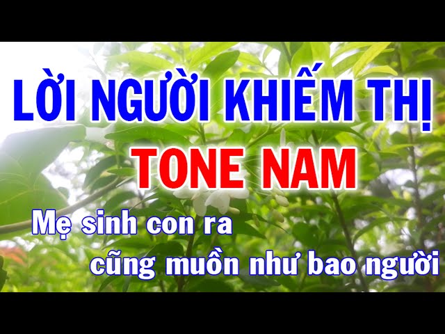 Karaoke Lời Người Khiếm Thị Tone Nam Nhạc Sống l Nhật Nguyễn