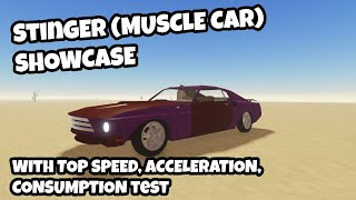 Muscle Car (Stinger) Review (Top Speed, Acceleration, Consumption Test) | Roblox A Dusty Trip