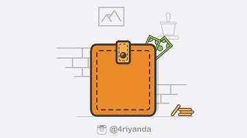 How to make icon wallet illustration using adobe illustrator 🔥