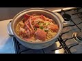 万古烧焖制龙虾伊面  lobster with noodle cooked by Ginpo Hana Mishima Clay pot