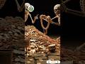 When Skeletons Find a Cursed Treasure 💀।। #shorts #funny #horror #comedy