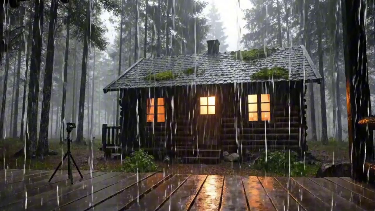 Relaxing Heavy Rainfall for Insomnia Relief