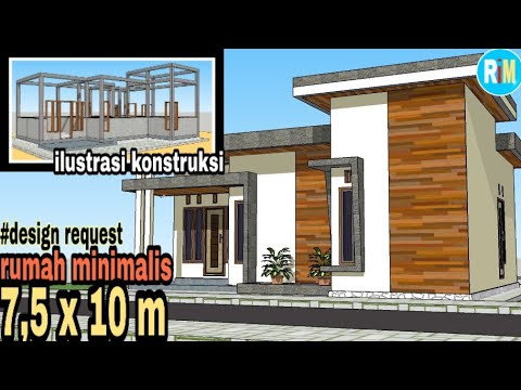  rumah  minimalis  atap  cor  7 5x10 meter YouTube