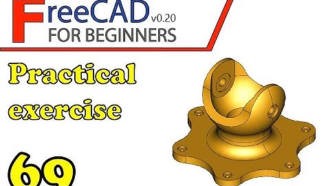 FreeCAD Beginners tutorial: practical exercise 69 - studycadcam model